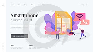 Mobile phones card landing page template