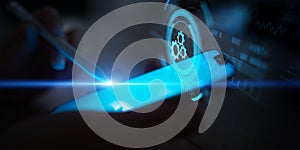 Mobile Process Automation and RPA System Optimization Tools Projected on Virtual Screen