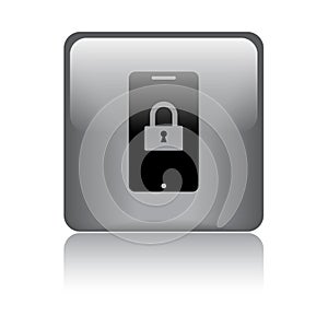 Mobile protection icon web button