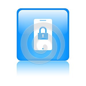 Mobile protection icon web button