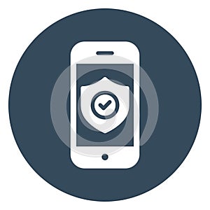 Mobile, protection Isolated Vector icon which can easily modify or edit