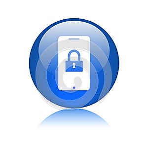 Mobile protection icon web button