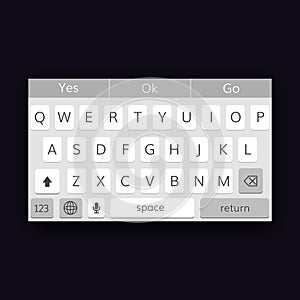 Mobile qwerty keyboard