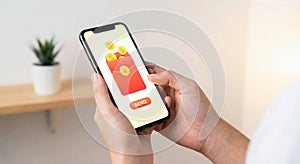 Mobile Red Envelope Payment on Smartphone Screen