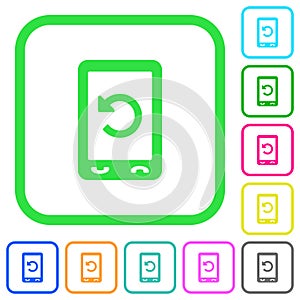 Mobile redial vivid colored flat icons