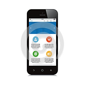 Mobile responsive webdesign on white background