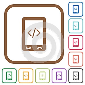 Mobile scripting simple icons photo