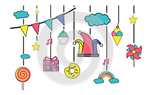 Mobile Sculpture Hanging Wind Chime Fun Concept