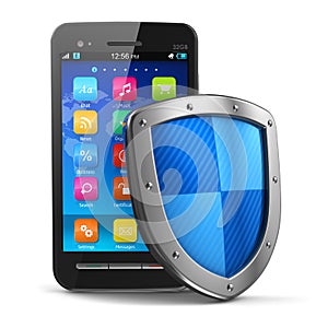 Mobile security and antivirus protection concept