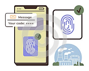Mobile Security Authentication with Fingerprint and Verification Code for Secure Access