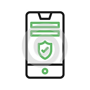 Mobile Security Icon Image.