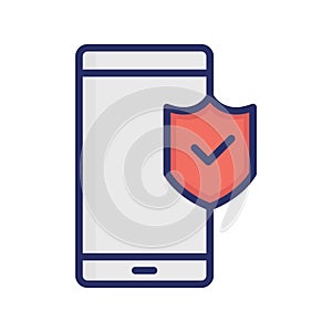 Mobile security Isolated Vector icon which can easily modify or edit