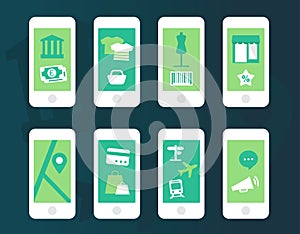 Vector Illustrated Mobile App Concepts