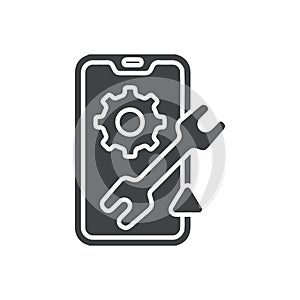 mobile setting icon Group symbol or sign vector