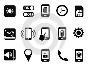 Mobile setting icons set