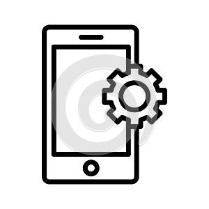 Mobile settings Vector icon which can easily modify or edit