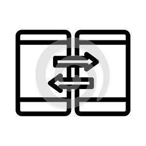 Mobile sharing vector thin line icon