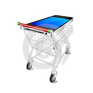 Mobile shopping icon photo