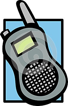 mobile shortwave radio vector illustration