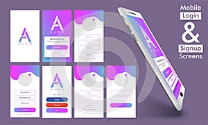 Mobile Sign In and Login UI, UX design.