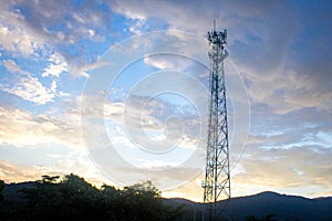 Mobile Signal Tower and blue sky