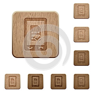 Mobile simcard accepted wooden buttons