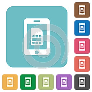 Mobile simcard flat icons
