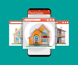 Mobile smart phone with real estate app