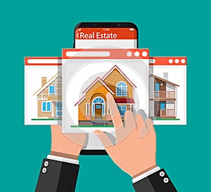 Mobile smart phone with real estate app