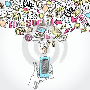 Mobile smartphone social media applications