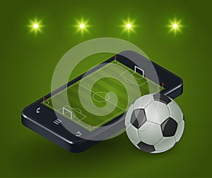 Mobile Soccer Illustration