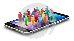 Mobile social media concept