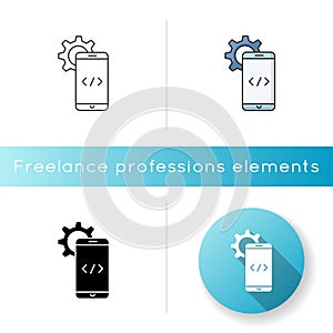 Mobile software development icon