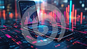 Mobile Stock Market Data Analysis Night City