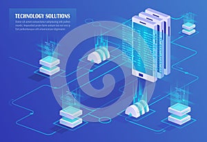 Mobile technology concept