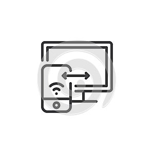 Mobile Technology and Device outline icon