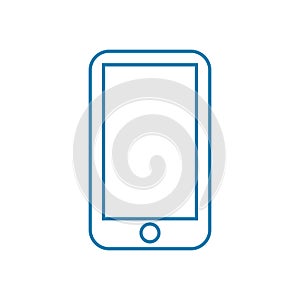 Mobile telephony linear icon concept. Mobile telephony line vector sign, symbol, illustration.