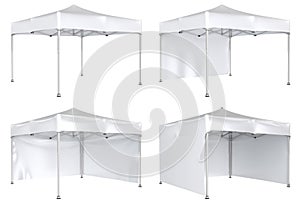 Mobile tent advertising marquee. Promotional advertising outdoor event trade show.