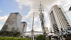 A mobile tower on the streets of Jakarta, the capital of Indonesia.