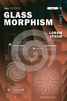 Glass Morphism Mobile UI Interface Design