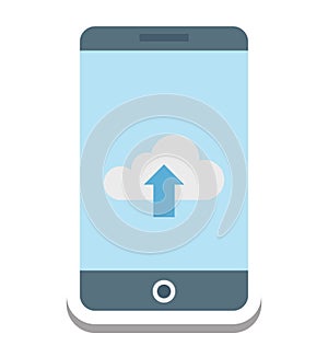 Mobile Upload, Upload Vector Icon editable