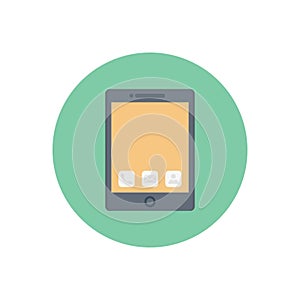 Mobile vector flat colour icon