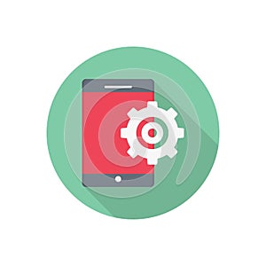 Mobile  vector flat colour icon