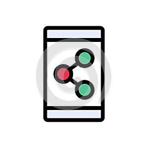 Mobile vector flat colour icon