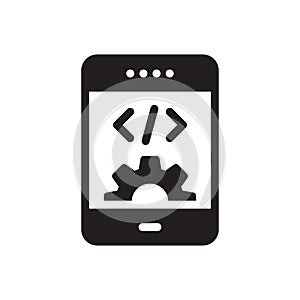 Mobile vector glyph flat icon