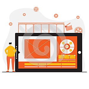 Illustration vector multimedia production concept