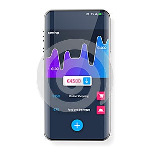 Mobile wallet note data earnings application