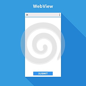 Mobile web browser view form for web application.