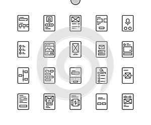 Mobile wireframe. Home screen. Breadcrumb.