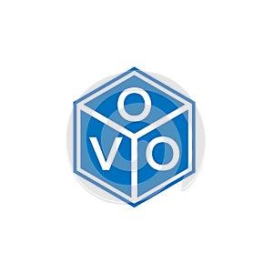 MobileOVO letter logo design on black background. OVO creative initials letter logo concept. OVO letter design